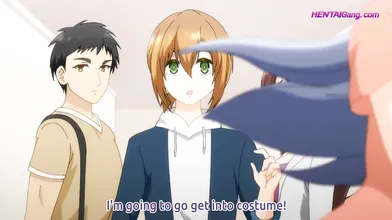 Buzzcut anime cutie reveals her secret and gets filled by rough cock deep inside