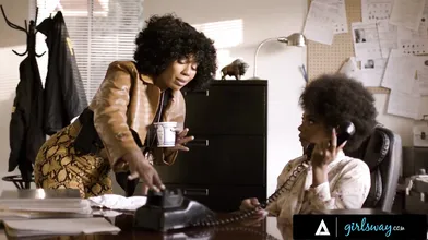 GIRLSWAY - Detective Misty Stone Has Hard Sex With Her Colleague On Their Desk At The Police Station