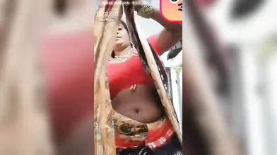 Gouthami reddy manthena removing Hot Saree blue bra & showing nude milky boobs