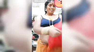 Gouthami reddy manthena removing Hot Saree blue bra & showing nude milky boobs