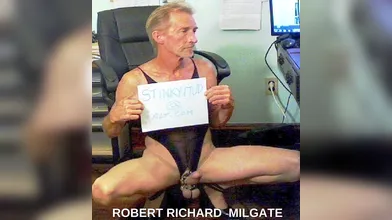 ROBERT RICHARD MILGATE A FREAK IN TAN PANTYHOSE AND HEELS