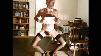 ROBERT RICHARD MILGATE IS A TOTAL SLUT IN BLACK STOCKINGS  AND HIGH HEELS