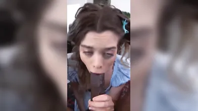 Cute girl sucking BBC