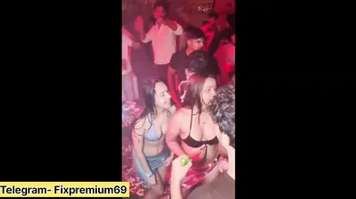 Rich Family Teen Girls Night Party Drinking and Threesome Fucking