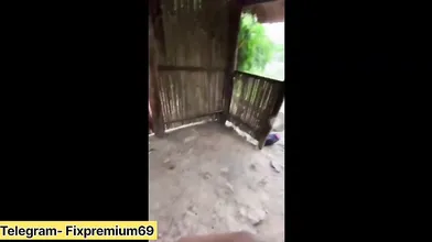 Foreigner Couple Getting Caught while Having Sex In a Village Shed