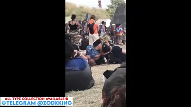 Strangers Eat A Sluts Pussy in Public During a Music Festival