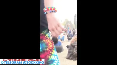 Strangers Eat A Sluts Pussy in Public During a Music Festival
