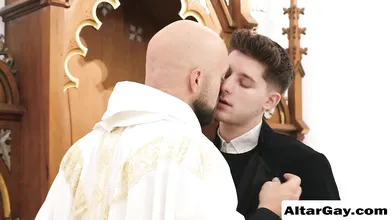 Priest Dominates Altar Boy in Steamy Church Encounter