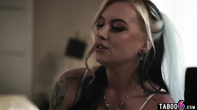 Groomsman has a big secret to tell the huge tits bride to be