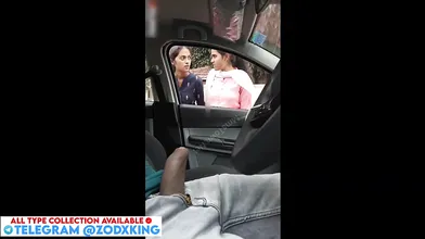 Daring Handsome Guy Masturbating in Car Showing College Girls Shocked