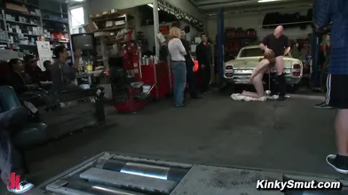 Emma Haize Mark Davis Public Garage Blowjob Rope Leash Duct xxx Car Trunk Bdsm