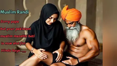 Mslut Beautiful pakistani muslim mazabhi hijab sexy girl indian Bull mard Hindu boy enjoy xxx..!