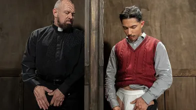 Priest fucks the ass of confessing twink