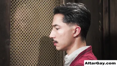 Priest fucks the ass of confessing twink