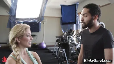 Cherie DeVille Gym Bondage Caning