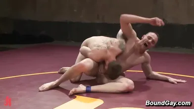 Jimmy Bullet And Jay Rising Wrestle Naked Then Fight For Anal Dominance On Mat