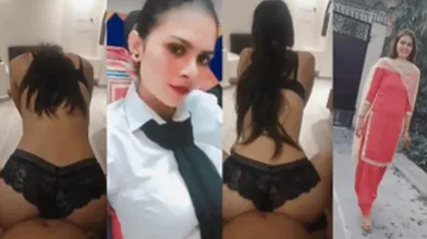 Airhostess Pilot Black Lingerie