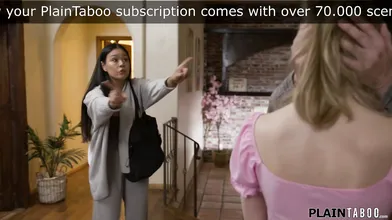 Stepmommy do you want to come to the bedroom with us to fuck