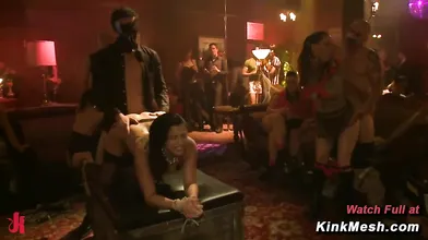 Halloween Armory Group Bondage Anal Party
