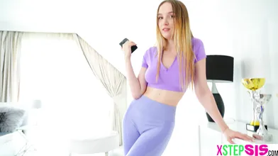 Busty Russian teen stepsister Polly Yangs won a trophy again