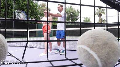 Stepbro Gives Tennis Lesson To Horny Stepsis