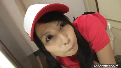 Lovely pizza delivery girl is a real slut