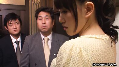 Hot woman Reina Misaki gets two big peckers