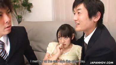 Hot woman Reina Misaki gets two big peckers