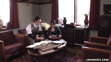 Hot Japanese babe fucked by her co-worker
