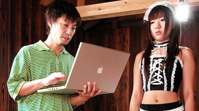Cute looking Asian lady Mahiru getting drilled