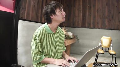 Cute looking Asian lady Mahiru getting drilled