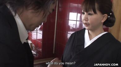 Waka Kano's cunt hungering for a mature cock