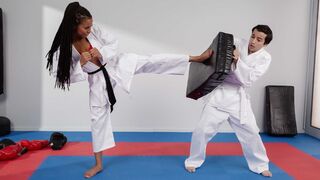 Karate Kutie Kira Noir Smashes Ricky in every which way