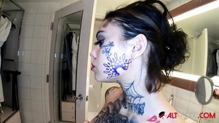 Genevieve Sinn Gets Face Tattoo and Fucked While Doing it