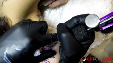 Genevieve Sinn Gets Face Tattoo and Fucked While Doing it