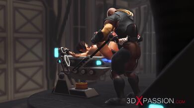 Sci-fi hardcore and a sexy cuffed hottie in the lab