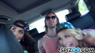 Blowjob Action In The Car - Lily Banks