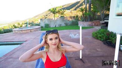 Rich VLogger Anny Aurora Plows Pool Man! in POV