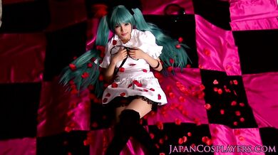 Asian babe Hatsune Miku ate out before a good fucking