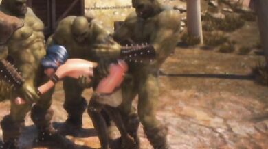 3D Hot Elf Girl Gangbanged By Orcs!