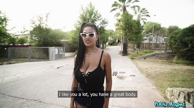 Ebony Doll's Huge Natural Boobs Bounce around 24-7