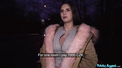Naturally Curvy Czech Chick makes Money in Public