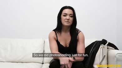 Amateur Hungarian Hun gets Cum in her Mouth at Casting