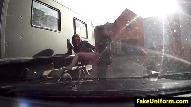 British redhead plowed by cop