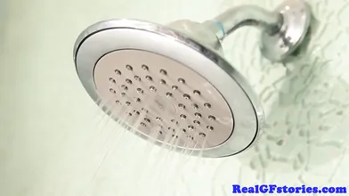 Horny Oriental housewife in the shower gets fucked good