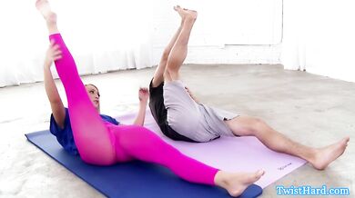 AJ fucked in her tight spandex