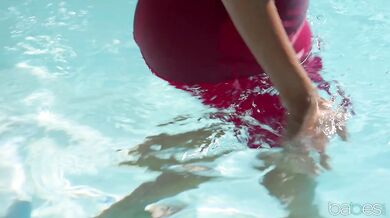 BAE finds Babe Drenched in her Red Dress