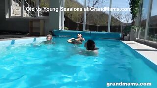 Fucked Up Granny Pool Orgy