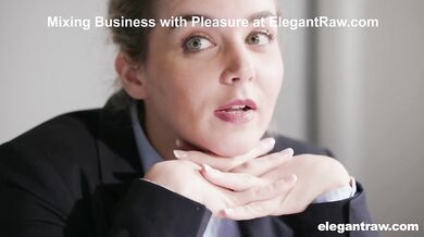 Business Woman Gets Two Monster Cocks at Once