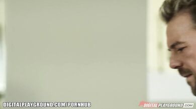 Stunning slut Ella Milano is eaten out & pounded by her masseur